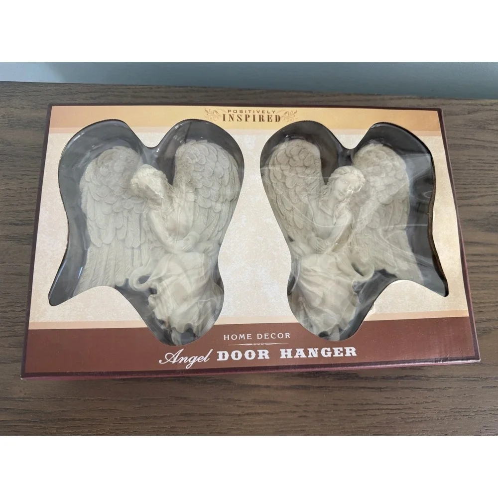 Positively Inspired Angel Door Hanger Set 2 Guardian Angels NIB Home Decor